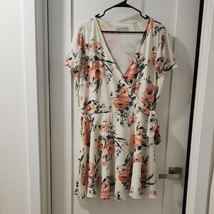 Amber Orange Flutter Sleeve Sundress